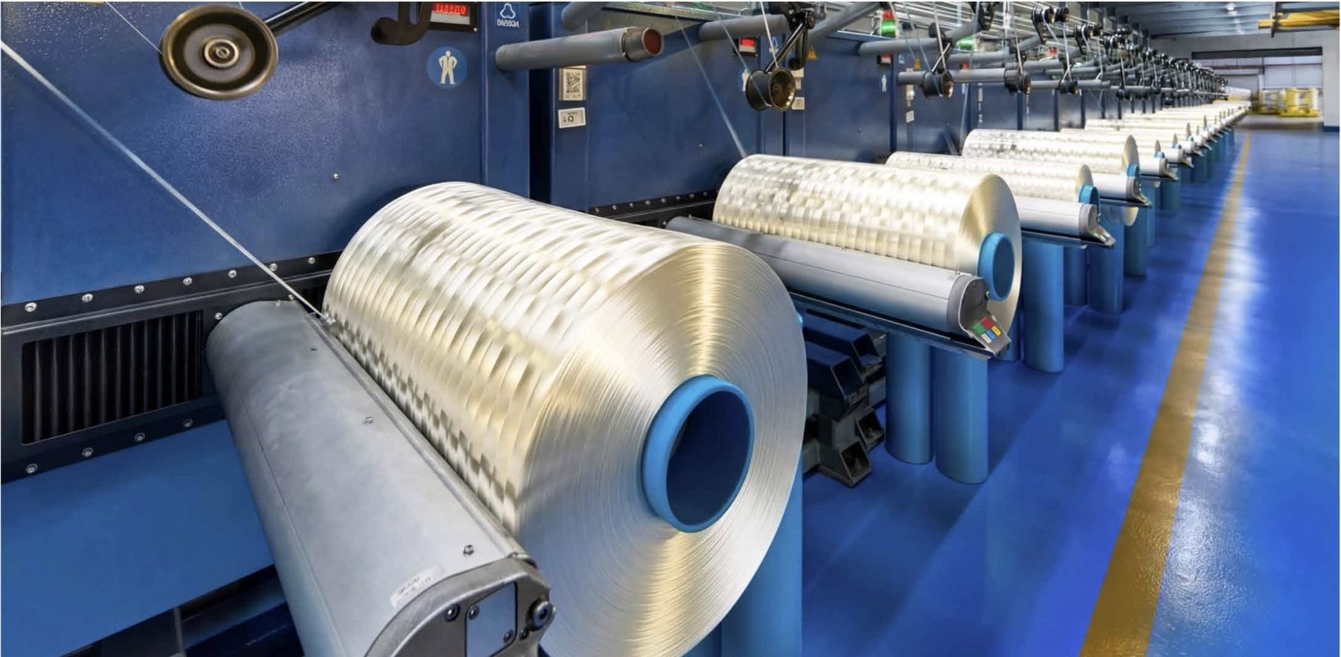 Precision fibre winding line at the production facility